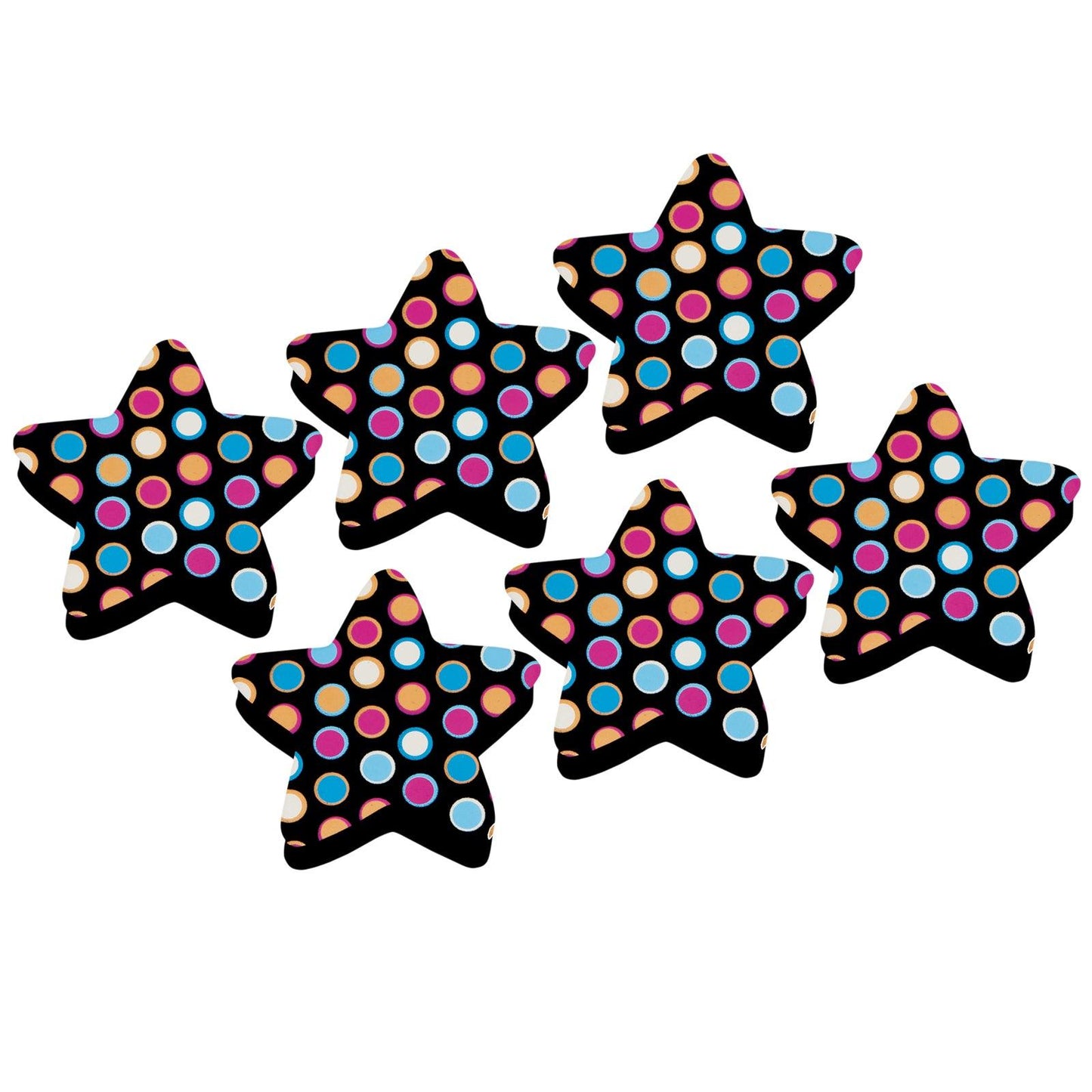 Magnetic Whiteboard Eraser, Star Dots, Pack of 6 - Loomini