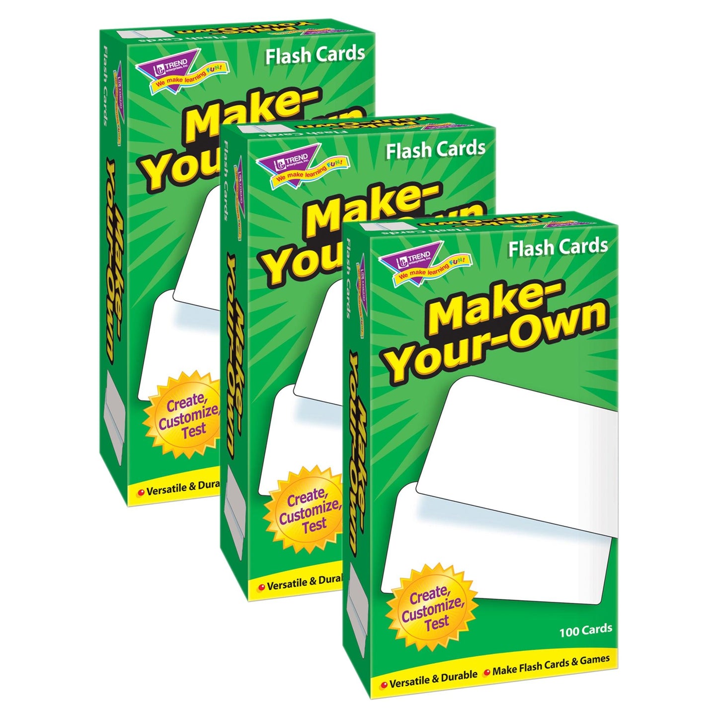 Make-Your-Own Skill Drill Flash Cards, 3 Packs - Loomini