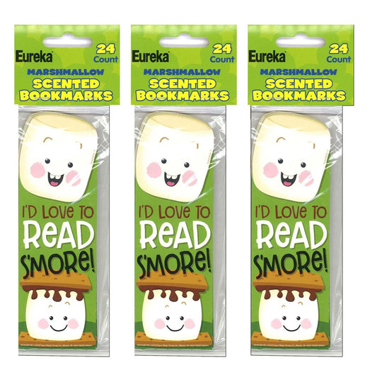 Marshmallow Scented Bookmarks, 24 Per Pack, 3 Packs - Loomini