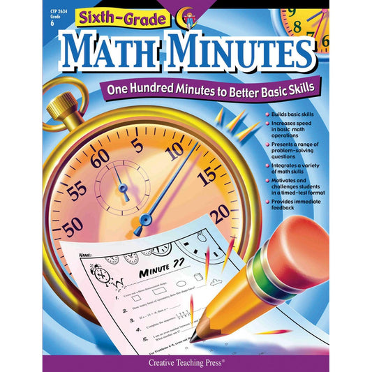 Math Minutes Book, Grade 6 - Loomini