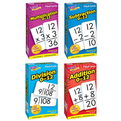 Math Operations Flash Cards Pack - Set of 4 - Loomini