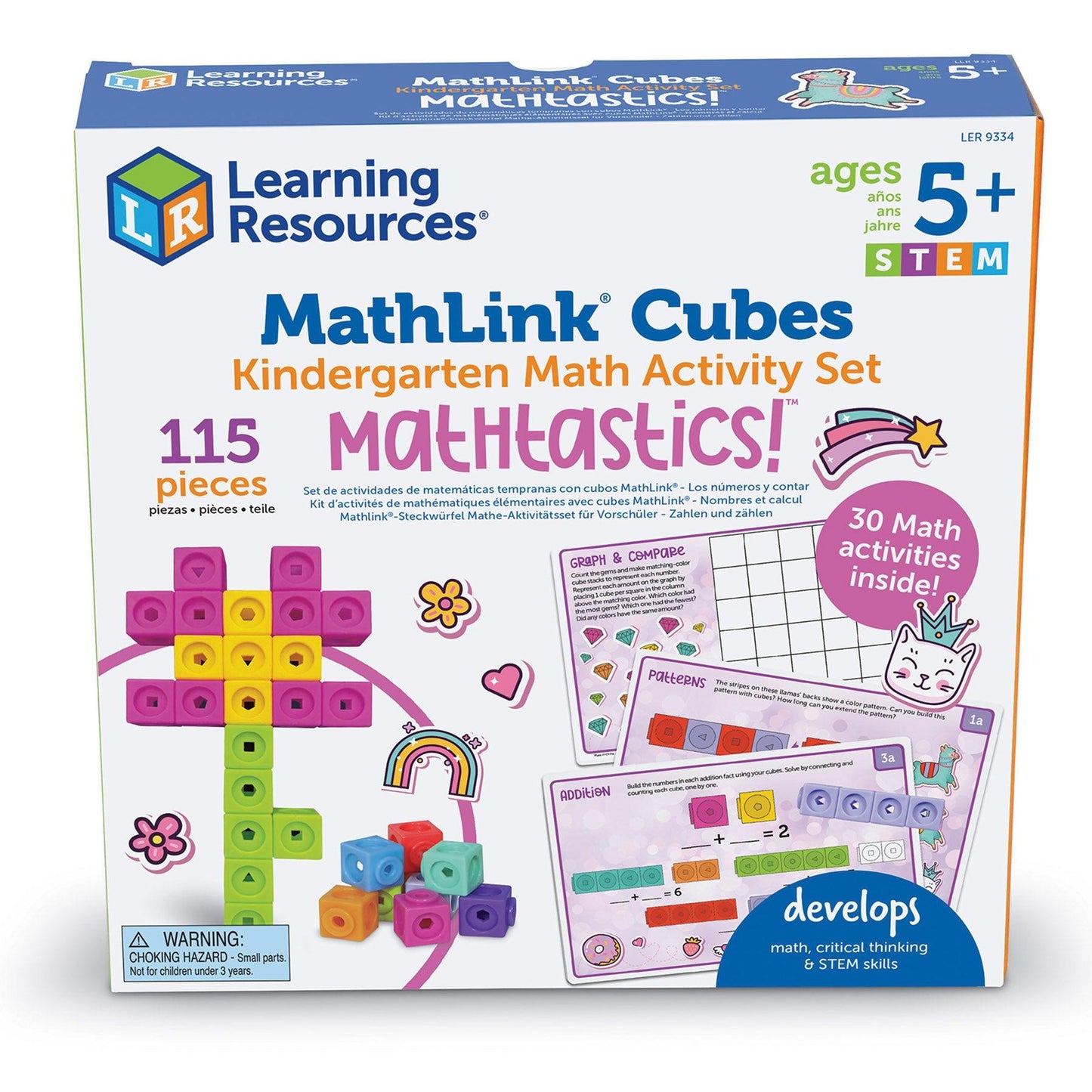 Mathlink® Cubes Kindergarten Math Activity Set: Mathatics! - Loomini