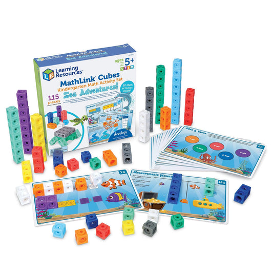Mathlink® Cubes Kindergarten Math Activity Set: Sea Adventures! - Loomini