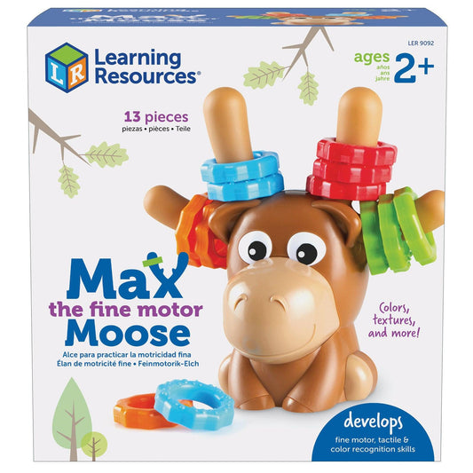 Max's Fine Motor Moose: 12 Grabbable Rings for Skill Development | For Ages 2 to 5 Years - Loomini