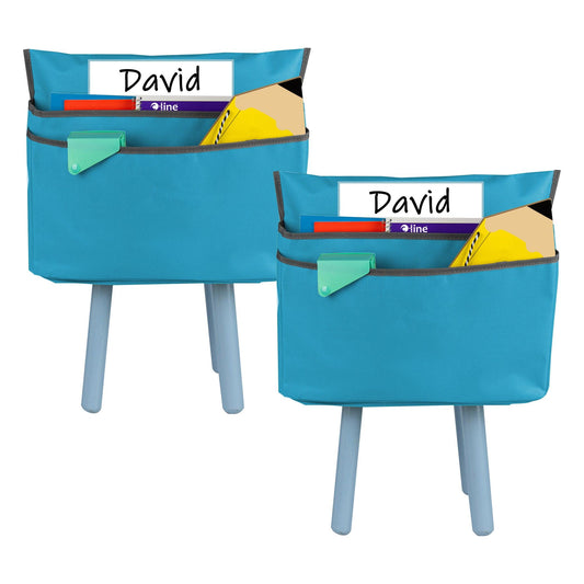 Medium Chair Cubbie™, 15", Seaside Blue, Pack of 2 - Loomini