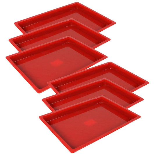 Medium Creativitray®, Red, Pack of 6 - Loomini
