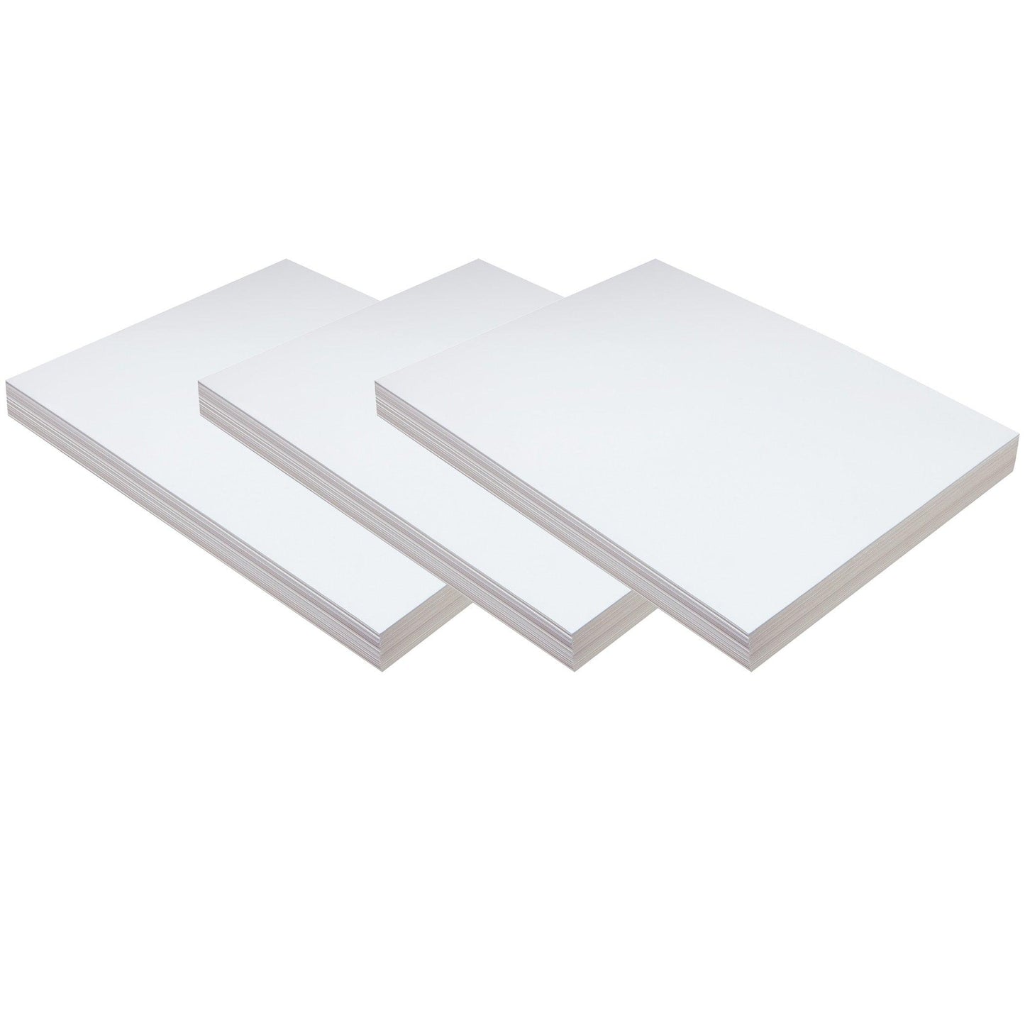 Medium Weight Tagboard, White, 9" x 12", 100 Sheets Per Pack, 3 Packs - Loomini