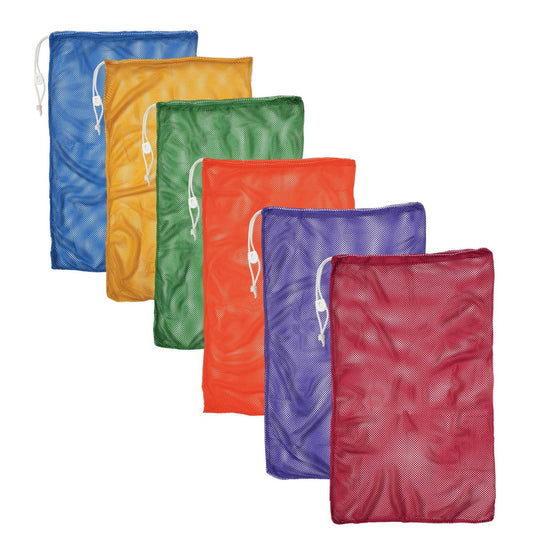 Mesh Equipment Bag, 24" x 36", Assorted Colors, Pack of 6 - Loomini