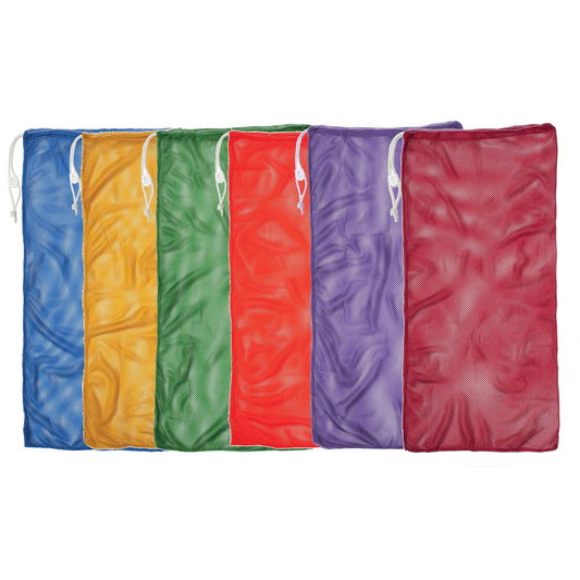 Mesh Equipment Bag, 24" x 48", Assorted Colors, Pack of 6 - Loomini