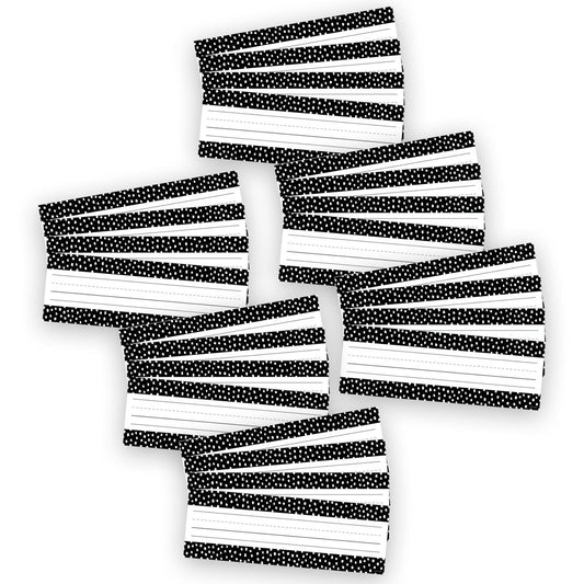 Messy Dots on Black Name Plates, 9-1/2" x 3-1/4", 36 Per Pack, 6 Packs - Loomini