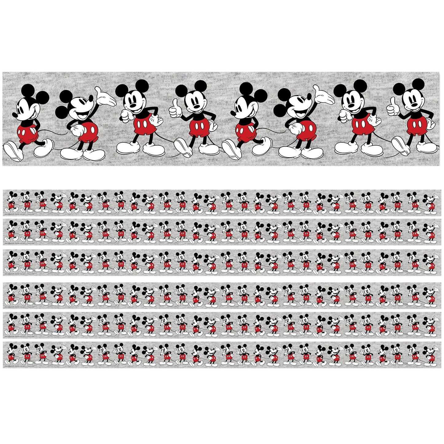 Mickey Mouse® Throwback Mickey Poses Deco Trim®, 37 Feet Per Pack, 6 Packs - Loomini