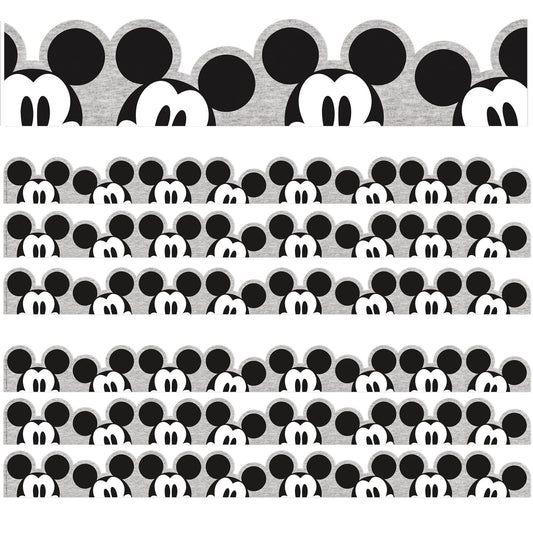Mickey Mouse® Throwback Peeking Mickeys Extra Wide Deco Trim®, 37 Feet Per Pack, 3 Packs - Loomini