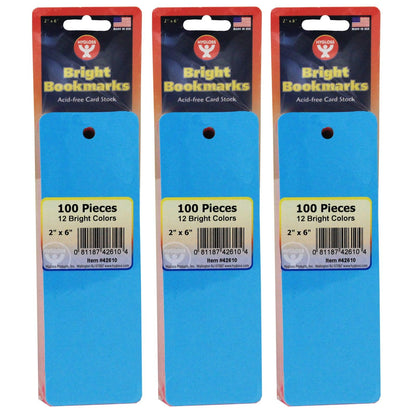 Mighty Bright™ Bookmarks, 100 Assorted Colors Per Pack, 3 Packs - Loomini