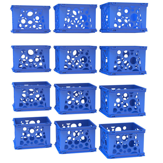 Mini Crate, Blue, 12-Pack - Loomini