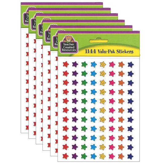 Mini Smiley Stars Valu-Pak Stickers, 1144 Per Pack, 6 Packs - Loomini