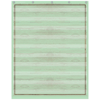 Mint Painted Wood Design 10 Pocket Chart, 34" x 44" - Loomini