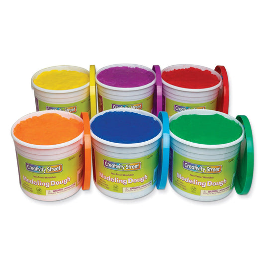 Modeling Dough, 6 Assorted Colors, 3.3 lb. Per Color, 6 Pieces - Loomini