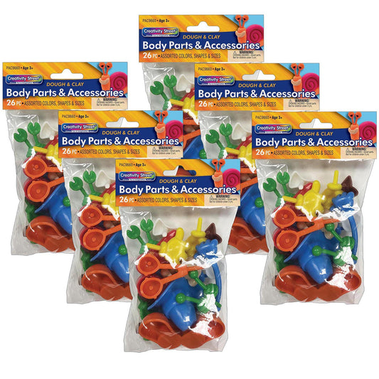 Modeling Dough & Clay Body Parts & Accessories, 26 Pieces Per Pack, 6 Packs - Loomini