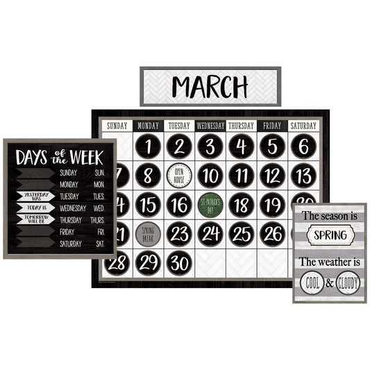 Modern Farmhouse Calendar Bulletin Board - Loomini