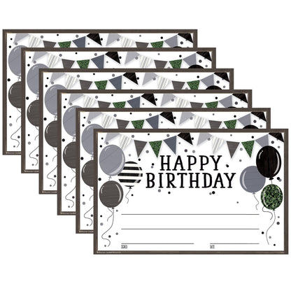 Modern Farmhouse Happy Birthday Awards, 30 Per Pack, 6 Packs - Loomini