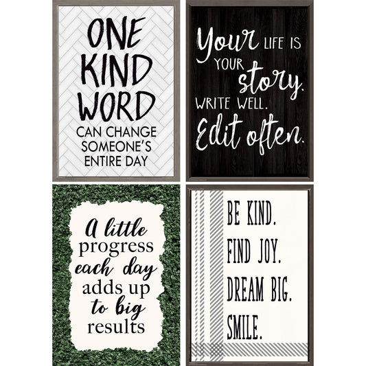 Modern Farmhouse Poster Pack, 4 Posters - Loomini