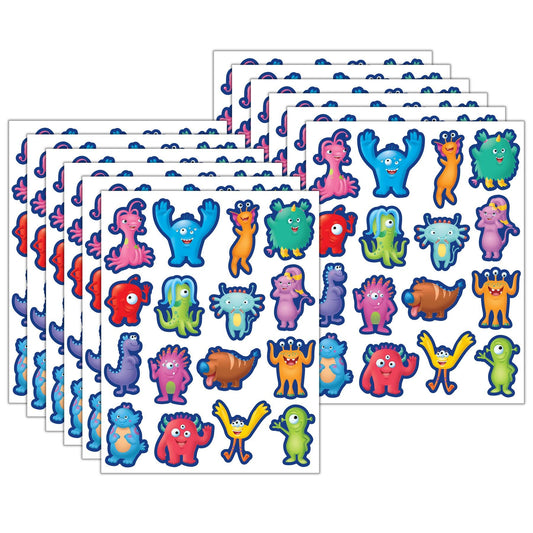 Monsters Stickers, 96 Per Pack, 12 Packs - Loomini