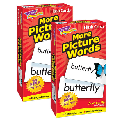More Picture Words Skill Drill Flash Cards, 2 Sets - Loomini
