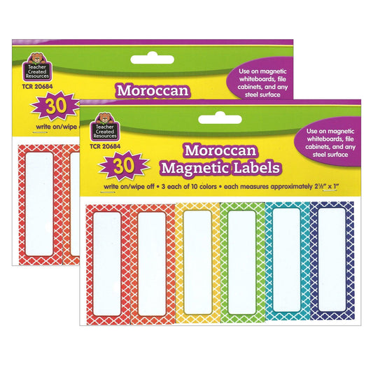 Moroccan Magnetic Labels, 30 Per Pack, 2 Packs - Loomini