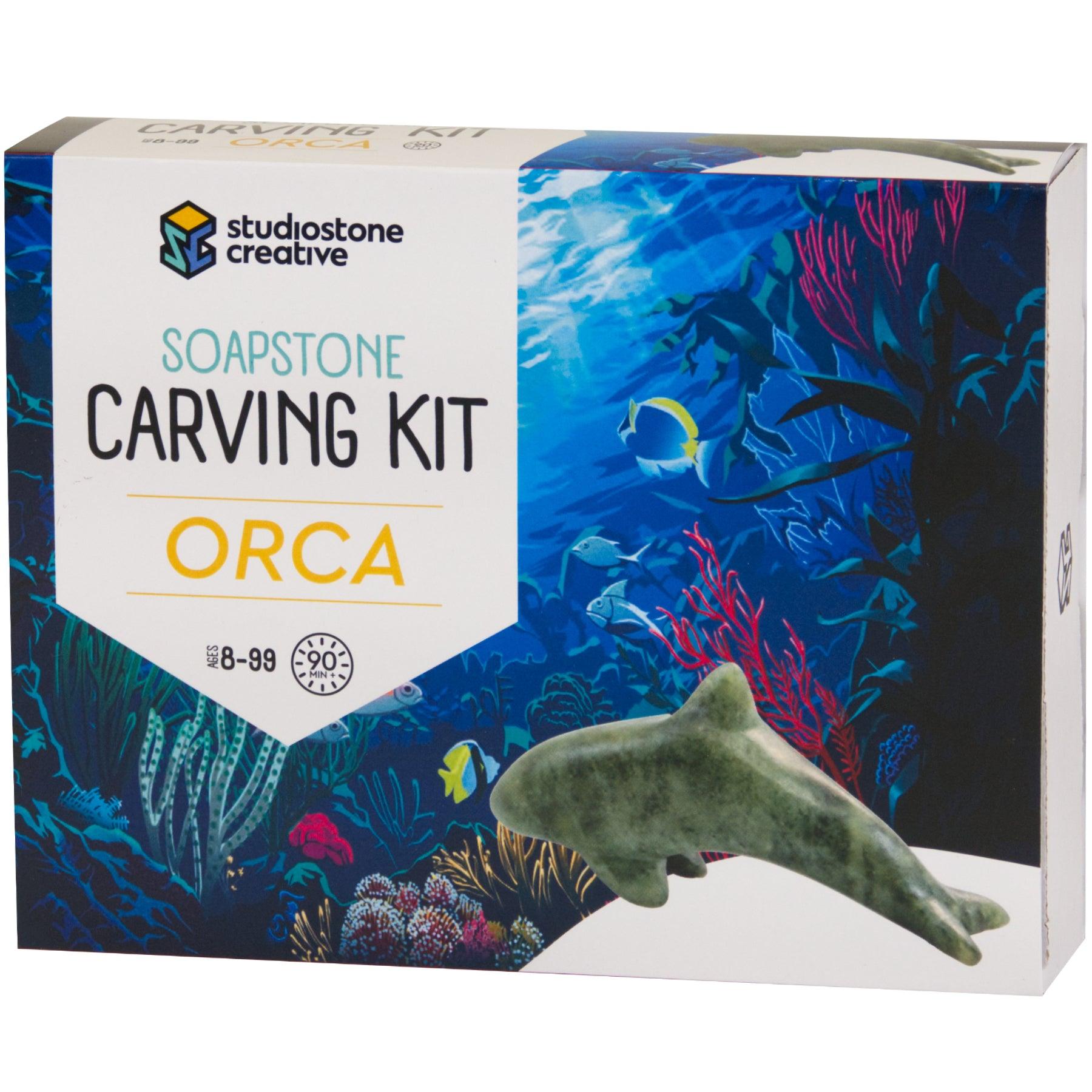 Mothers Day Gift - Orca Soapstone Carving Kit - Loomini