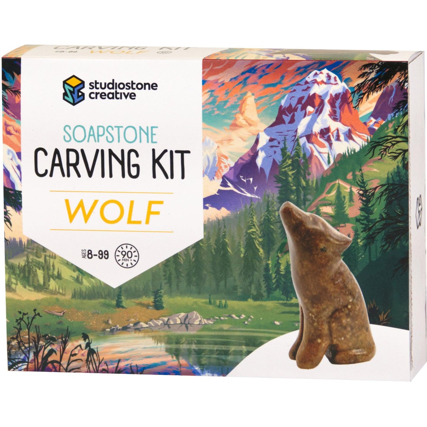Mothers Day Gift - Wolf Soapstone Carving Kit - Loomini