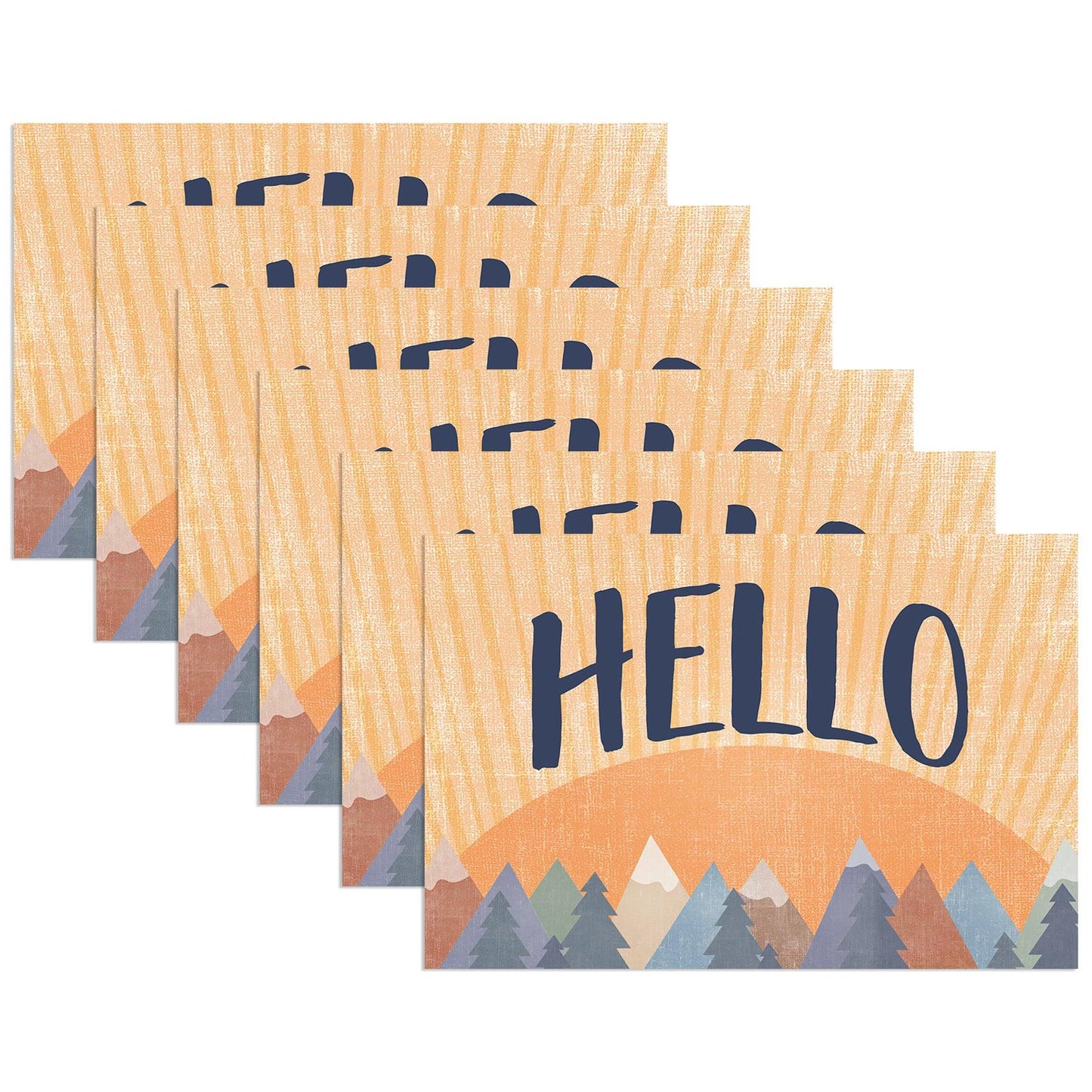 Moving Mountains Hello Postcards, 30 Per Pack, 6 Packs - Loomini