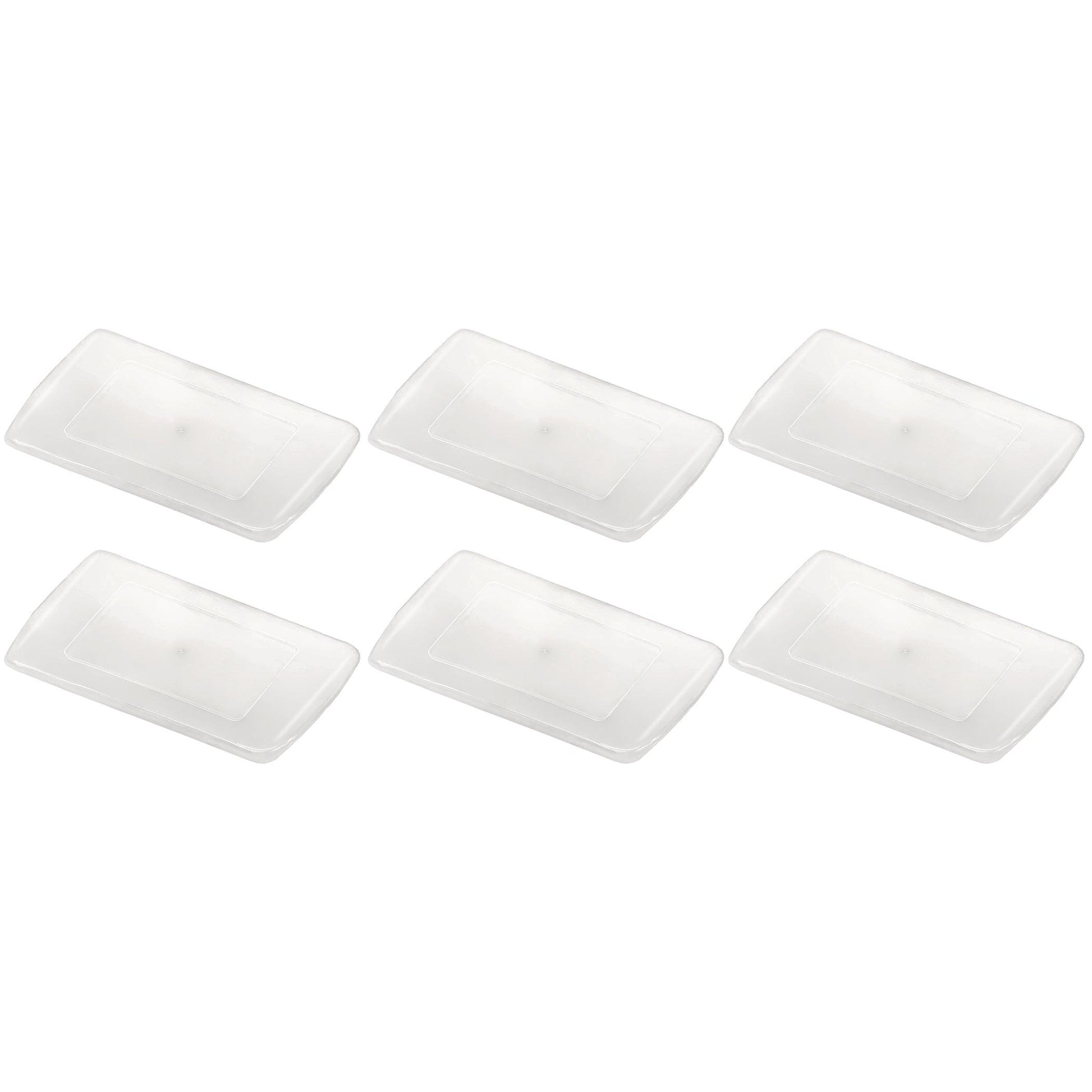 Multi-Purpose Bin Lid, Clear, Pack of 6 - Loomini