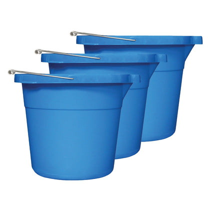 Multi-Purpose Bucket, Blue, 12 Quart, Pack of 3 - Loomini