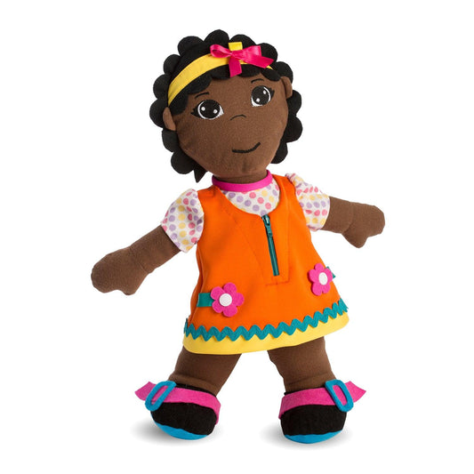 Multicultural Fastening Dolls, African Girl - Loomini
