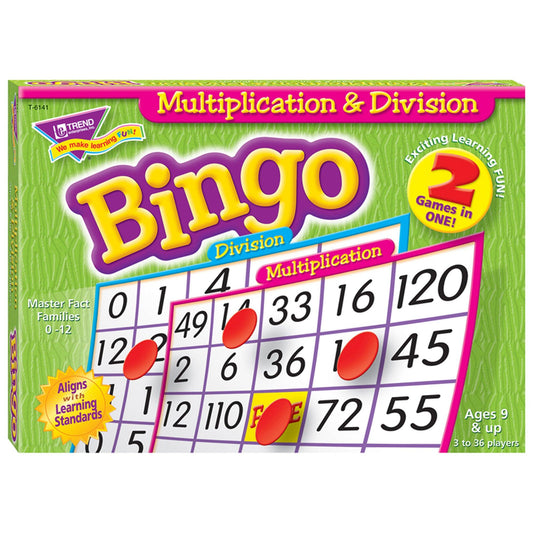 Multiplication & Division Bingo Game - Loomini