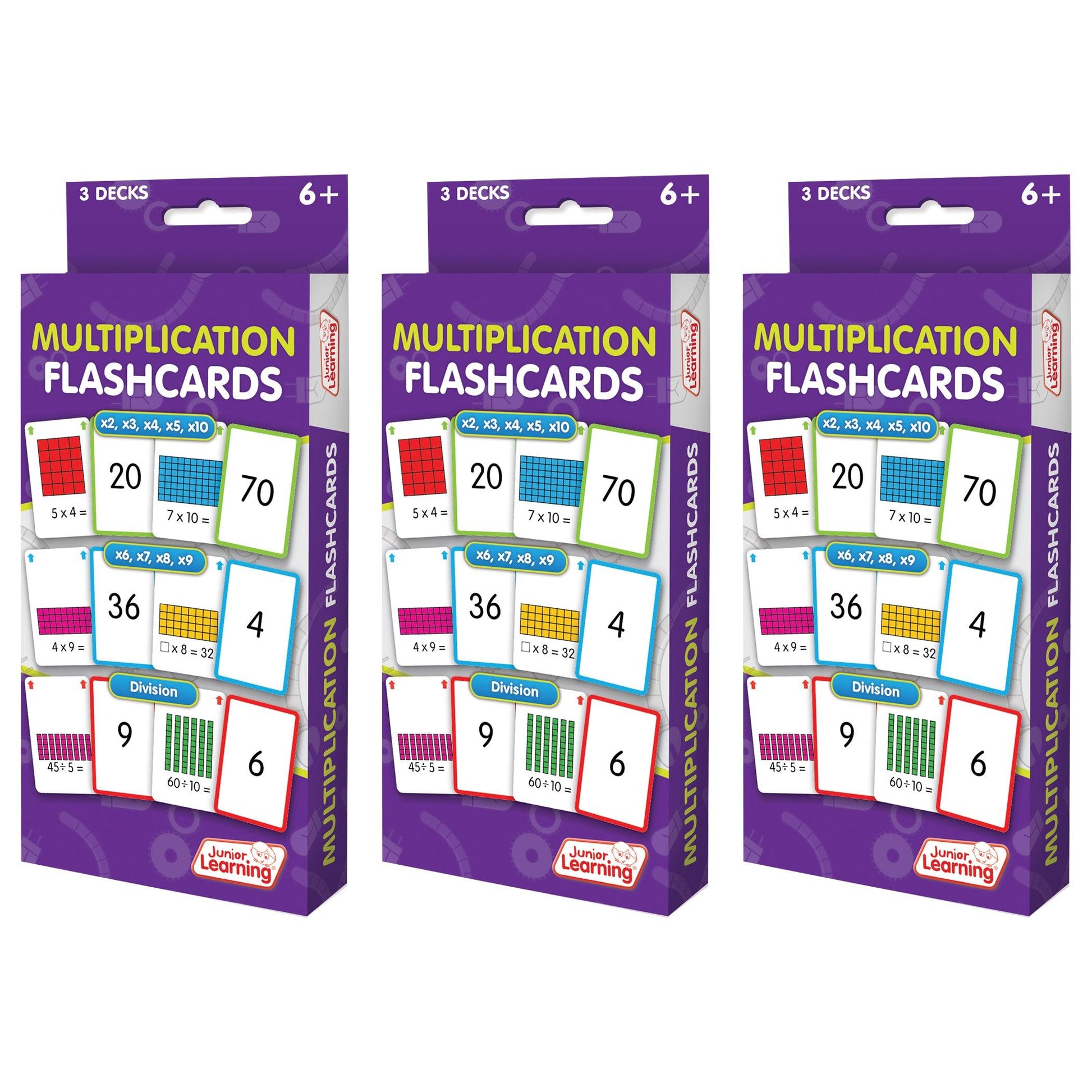 Multiplication Flashcards, 3 Sets Per Pack, 3 Packs - Loomini