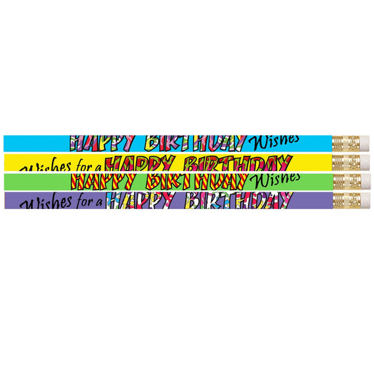 Musgrave Happy Birthday Wishes Pencil, Pack of 144 - Loomini