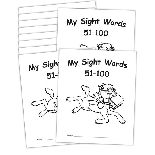 My Own Books: My Sight Words 51-100, Pack of 10 - Loomini