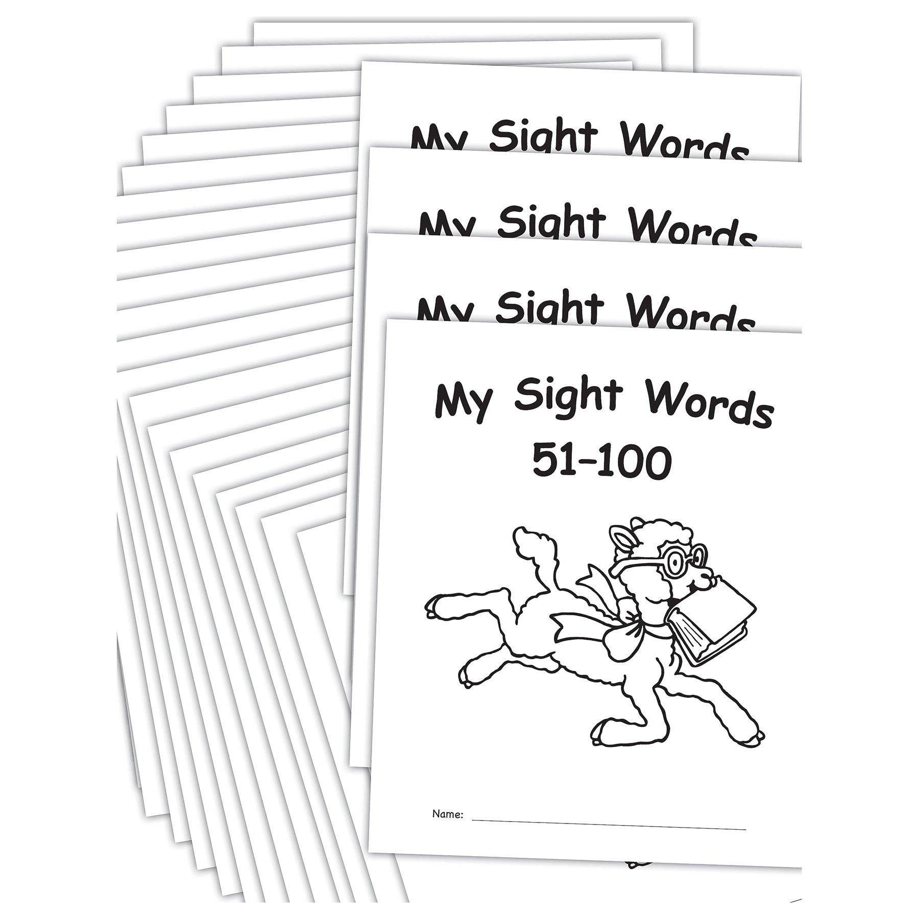 My Own Books: My Sight Words 51-100, Pack of 25 - Loomini