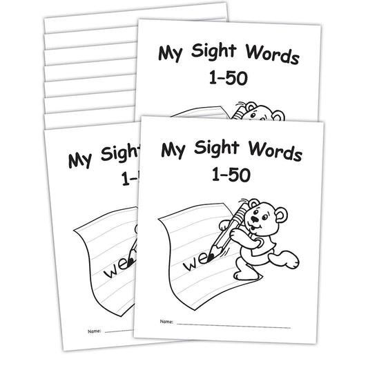 My Own Books™: Sight Words 1-50, 10-Pack - Loomini