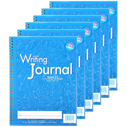 My Writing Journal, Grade 2-3, Blue, Pack of 6 - Loomini