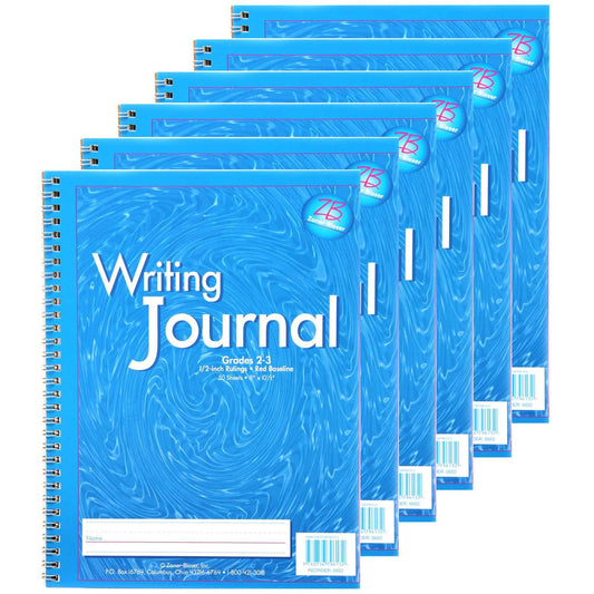 My Writing Journal, Grade 2-3, Blue, Pack of 6 - Loomini