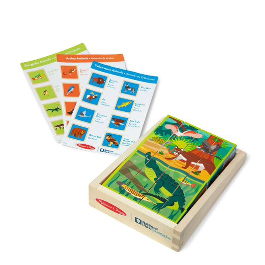 National Parks Wooden Blocks & Cube Puzzle - Loomini