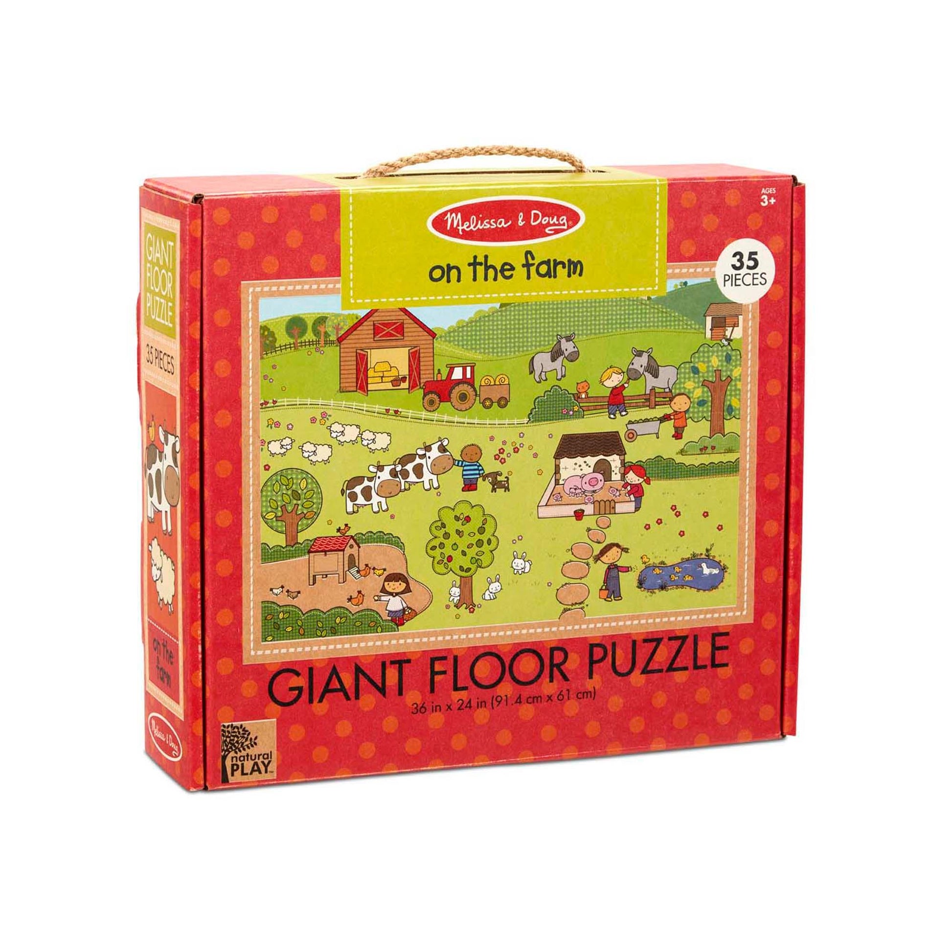 Natural Play Floor Puzzle: On the Farm - Loomini