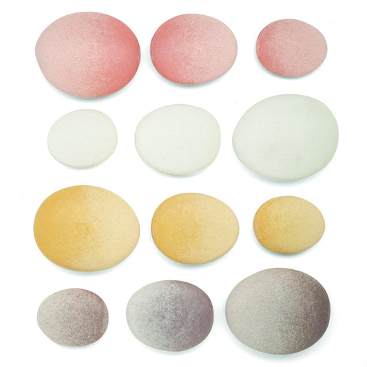 Natural Sorting Stone, Pack of 12 - Loomini