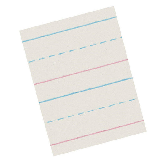 Newsprint Handwriting Paper, Dotted Midline, Grade 1, 5/8" x 5/16" x 5/16" Ruled Long, 10-1/2" x 8", 500 Sheets Per Pack, 3 Packs - Loomini