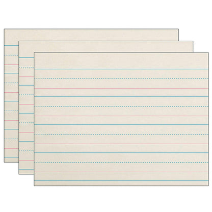 Newsprint Handwriting Paper, Dotted Midline, Grades Pre-K & K, 1-1/8" x 9/16" x 9/16" Ruled Long, 10-1/2" x 8", 500 Sheets Per Pack, 3 Packs - Loomini