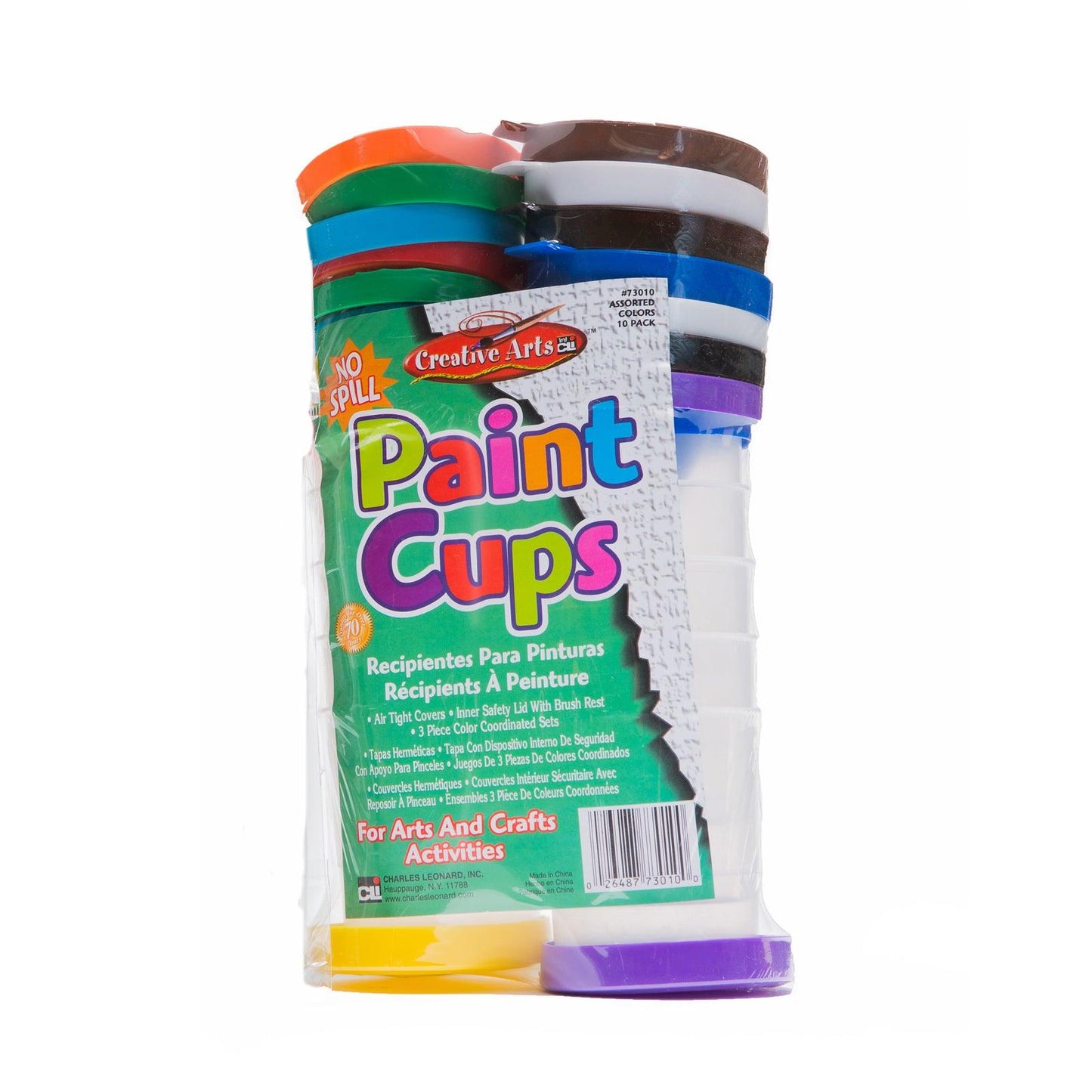 No Spill Paint Cups, Pack of 10 - Loomini