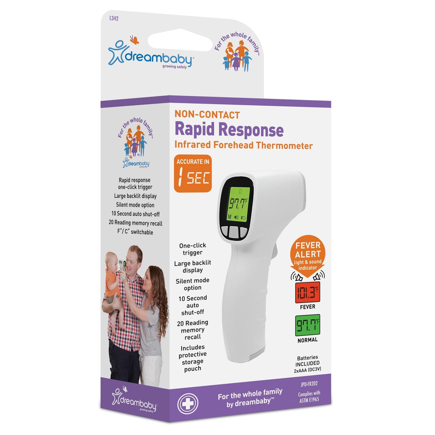 Non-Contact Rapid Response Infrared Thermometer - Loomini