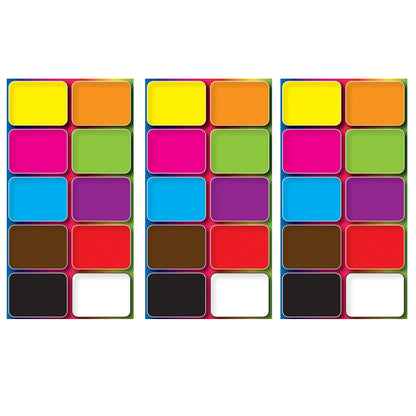 Non-Magnetic Mini Whiteboard Erasers, Assorted, 10 Per Pack, 3 Packs - Loomini